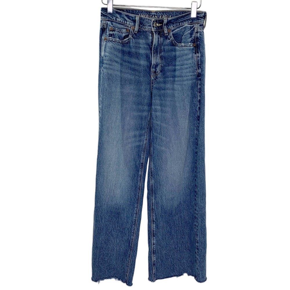 AE 4 Dreamy Drape Super High Waisted Baggy Wide Leg Jean Skater